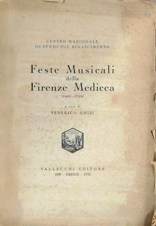 Feste musicali della Firenze medicea (1480-1589) | Immagine principale