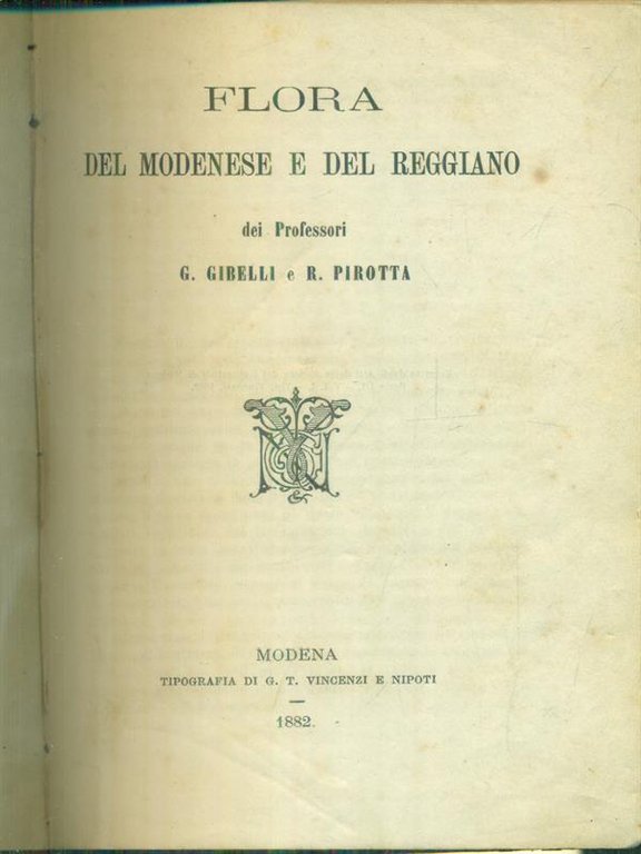 Flora del modenese e del reggiano con due dispense
