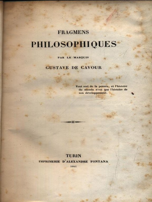Fragmens philosophiques