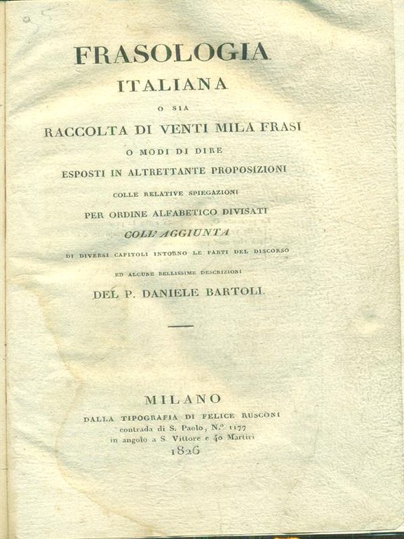 Frasologia italiana
