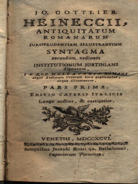 Heinecii antiquitatum romanarum