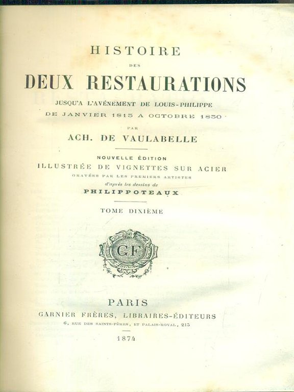 Histoire des deux restaurations 10vv. | Immagine Gallery 2