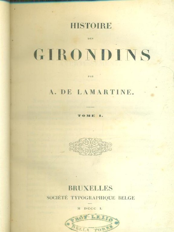 Histoire des girondins 5vv