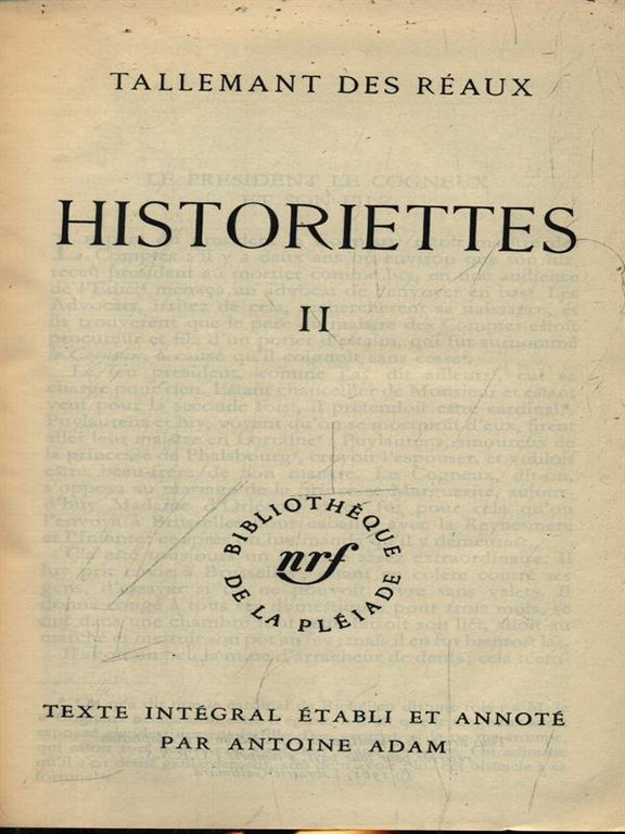 Historiettes 2vv