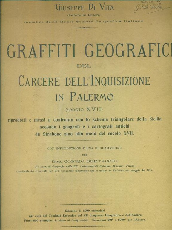 I graffiti geografici del carcere dell'Inquisizione in Palermo