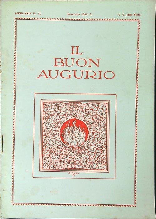 Il buon augurio Anno XXIV n. 11 Novembre 1931