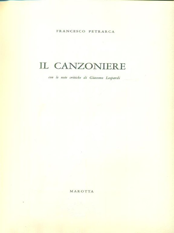 Il canzoniere