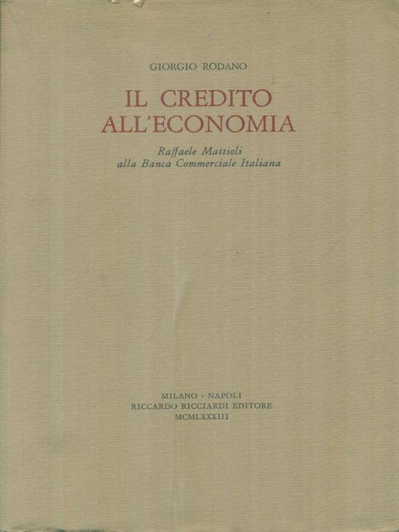 Il credito all'economia