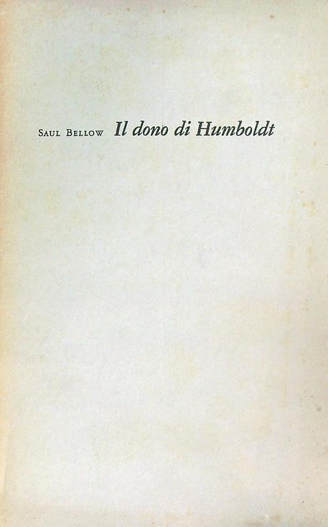 Il dono di Humboldt