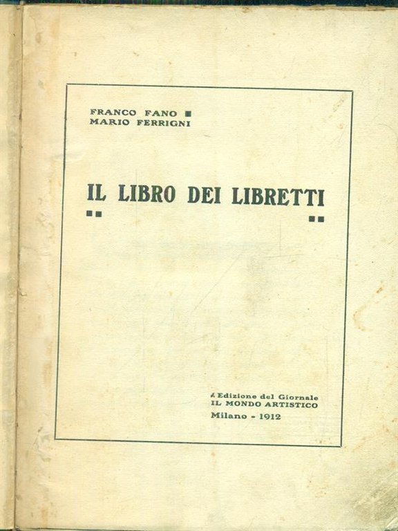 Il libro dei libretti