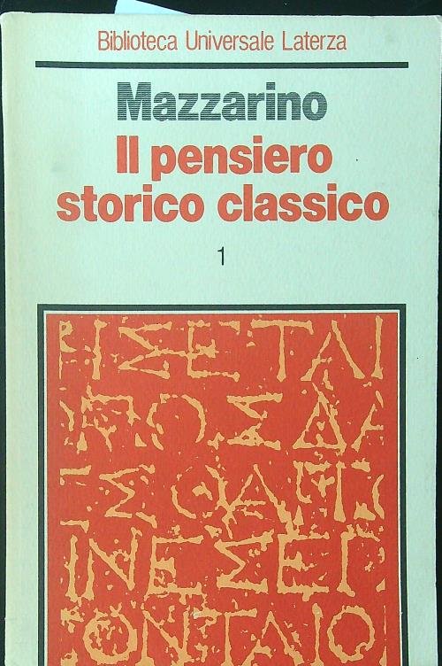 Il pensiero storico classico 1
