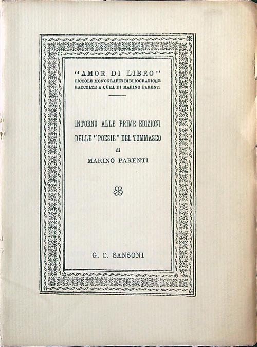 Intorno alle prime edizioni delle poesie del Tommaseo