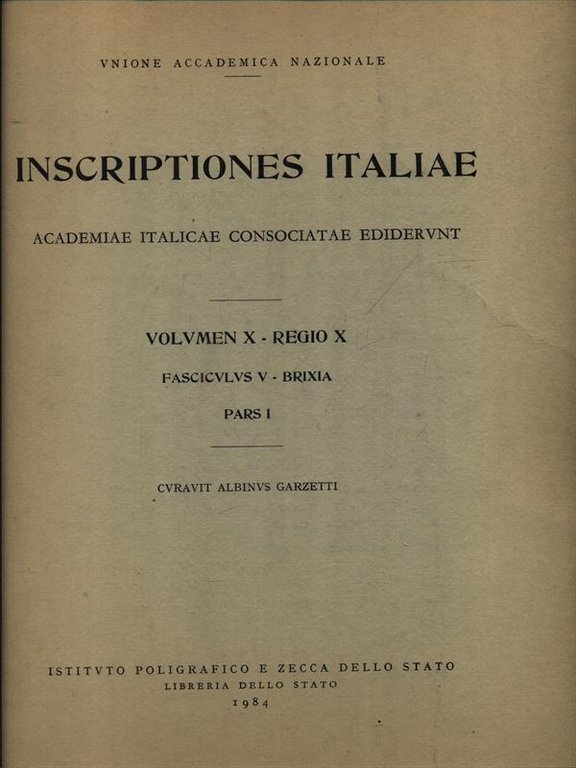 Iscriptiones italiae volumen X Regio X pars I | Immagine Gallery 2