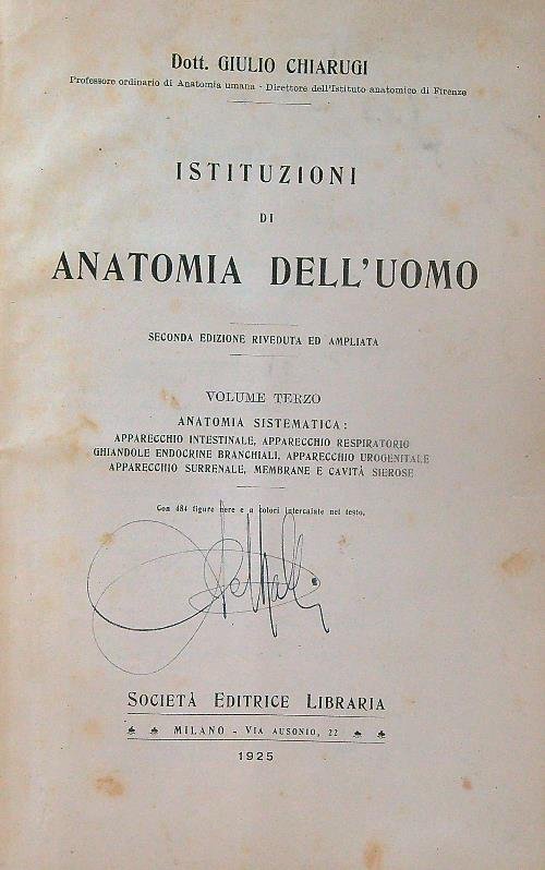 Istituzioni di anatomia dell'uomo. Volume terzo