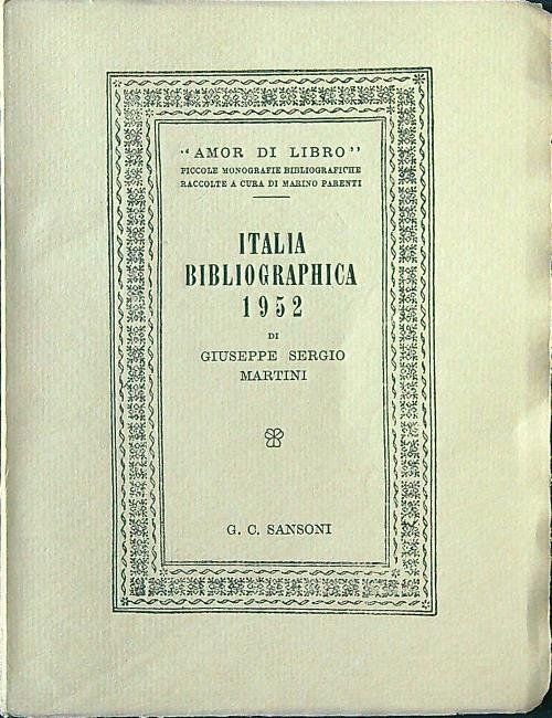 Italia bibliographica 1952