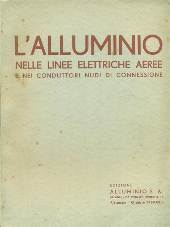 L'alluminio nelle linee elettriche aeree e nei conduttori nudi di …