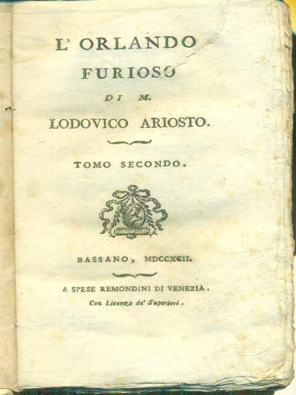 L'Orlando Furioso 2tomi