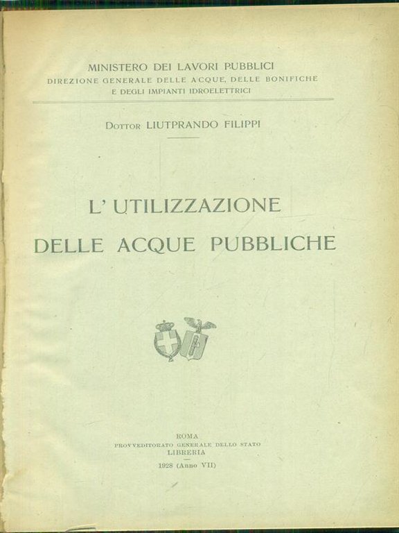 L'utilizzazione delle acque pubbliche