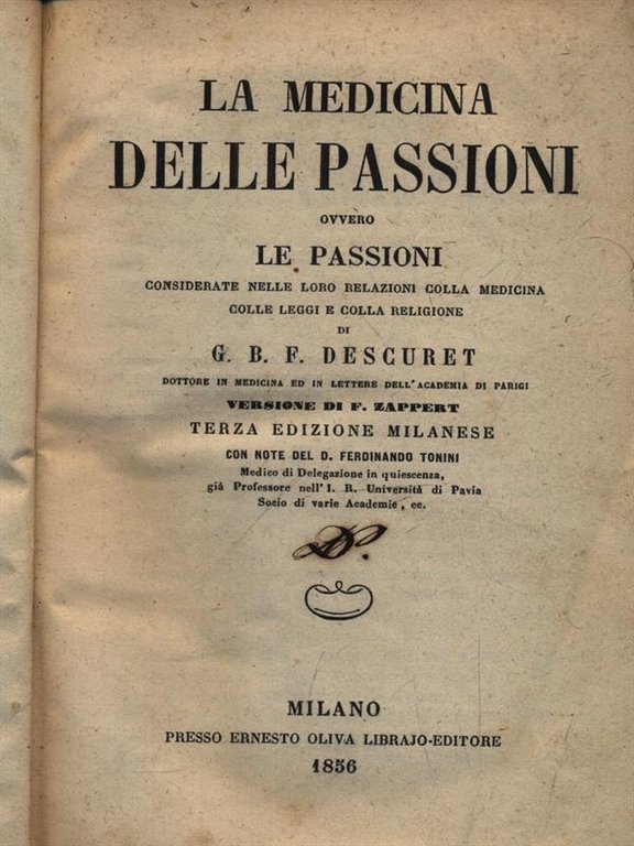 La medicina delle passioni