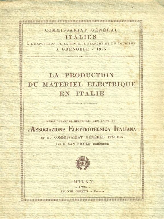 La Production Du Materiel Electrique En Italie