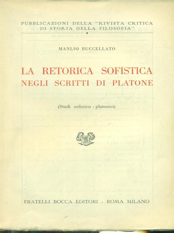 La retorica sofistica negli scritti di Platone