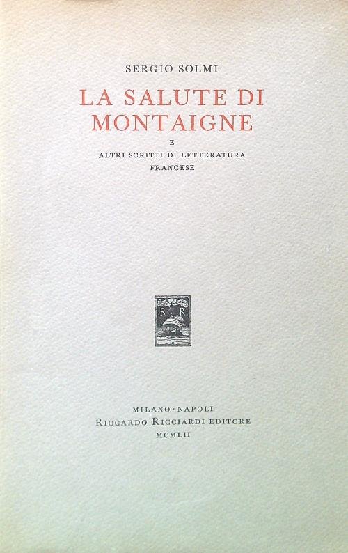 La salute di Montaigne | Immagine principale