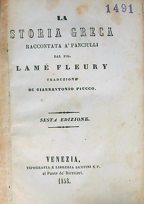 La storia Greca raccontata a' fanciulli