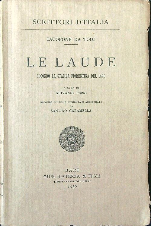 Le laude secondo la stampa fiorentina del 1490