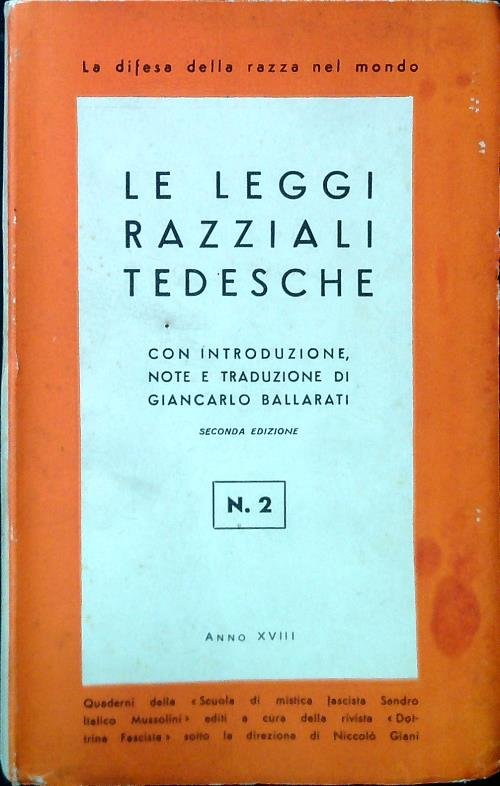 Le leggi razziali tedesche