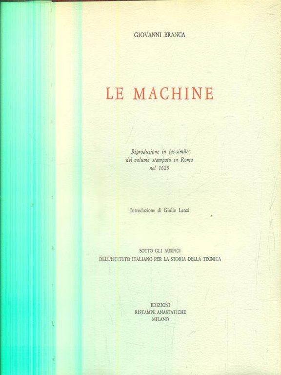 Le machine. Copia anastatica