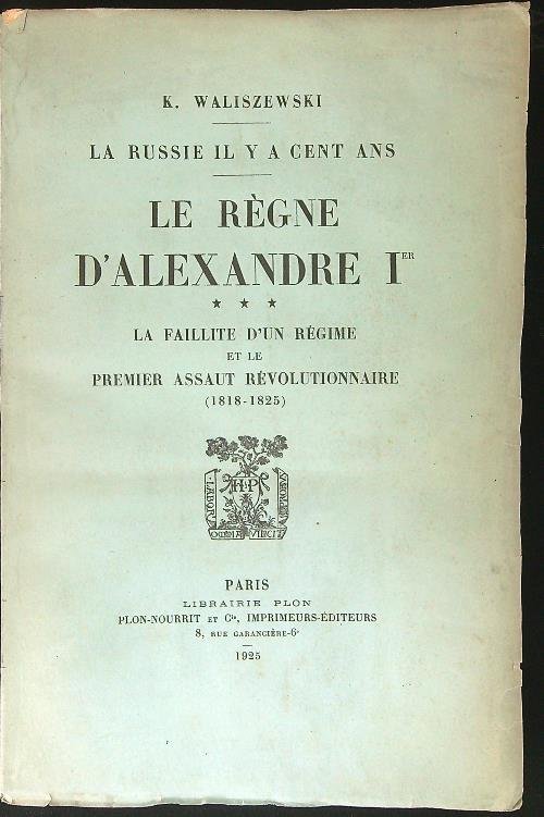 Le regne d'Alexandre I - III