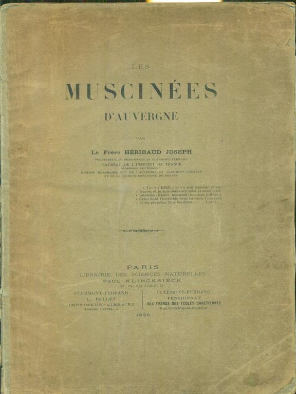Les muscinees d'Auvergne