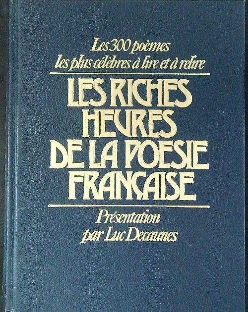 Les riches heuvres de la poesie Francaise