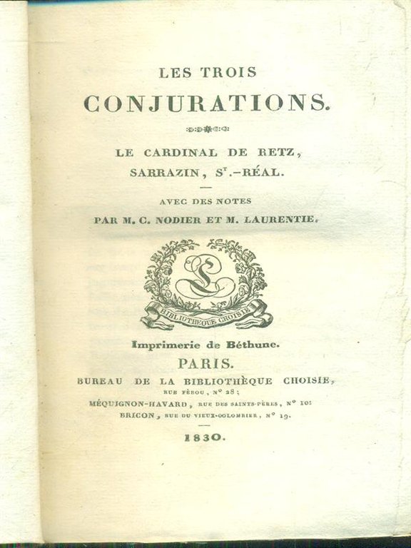 Les trois conjurations