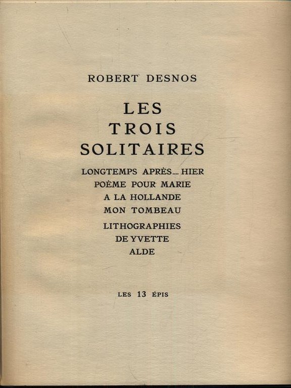 Les trois solitaires