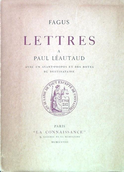 Lettres a Paul Leautaud