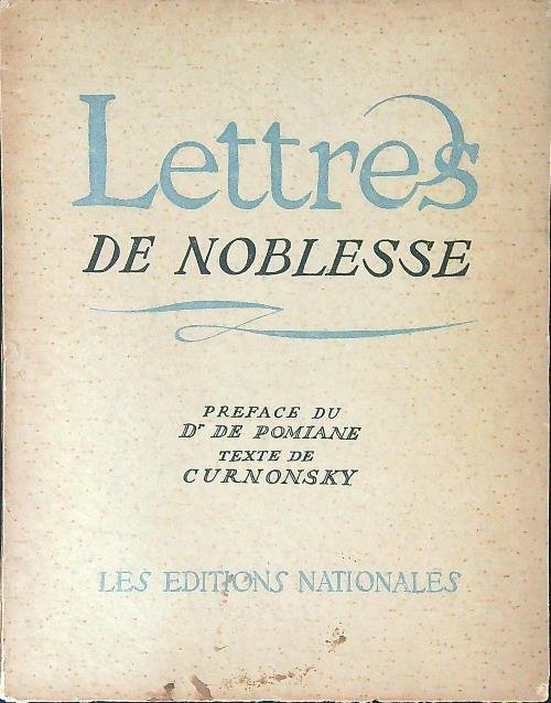 Lettres de noblesse