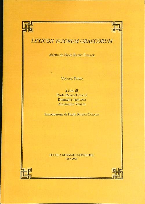 Lexicon vasorum graecorum. Vol. 3