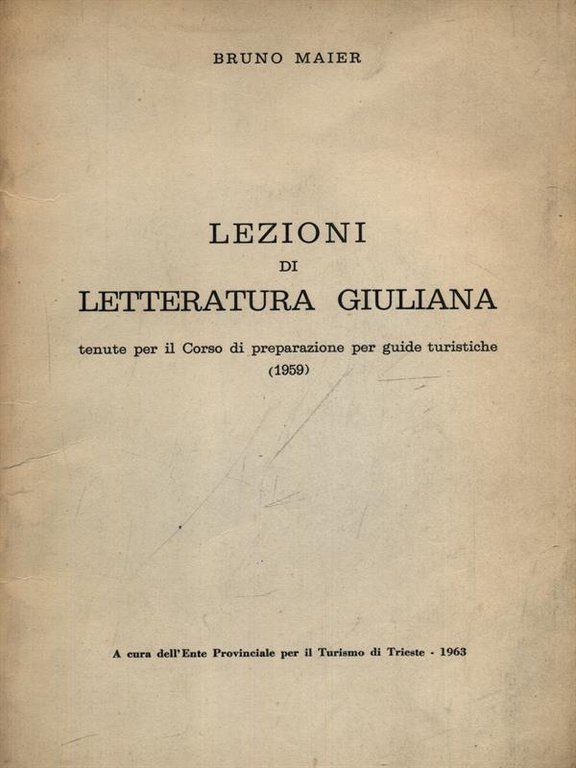 Lezioni di Letteratura Giuliana