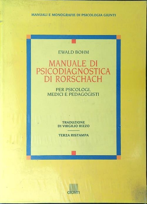 Manuale di psicodiagnostica di Rorschach