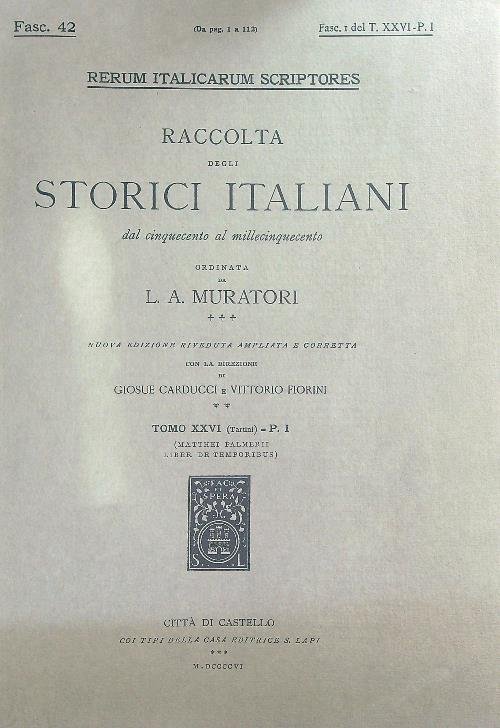 Matthei Palmerii Liber de temporibus Fac 1 Tomo XXVI - …