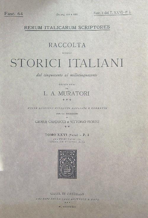 Matthei Palmerii Liber de temporibus Fasc 2 / Tomo XXVI …