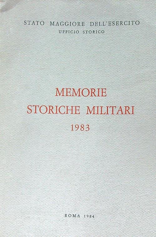Memorie storiche militari 1983
