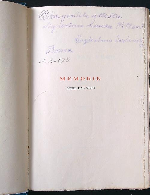 Memorie. Studi dal vero | Immagine principale