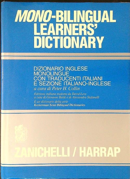 Mono-Bilingual Learners' dictionary | Immagine principale