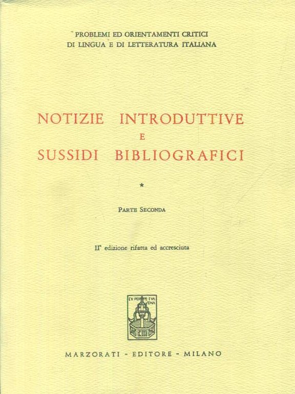 Notizie introduttive e sussidi bibliografici 2vv | Immagine Gallery 2