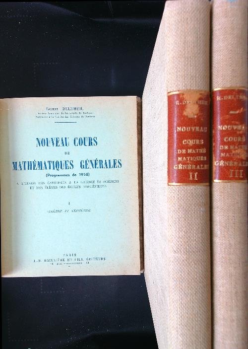 Nouveau cours de mathematiques generales 3 tomes