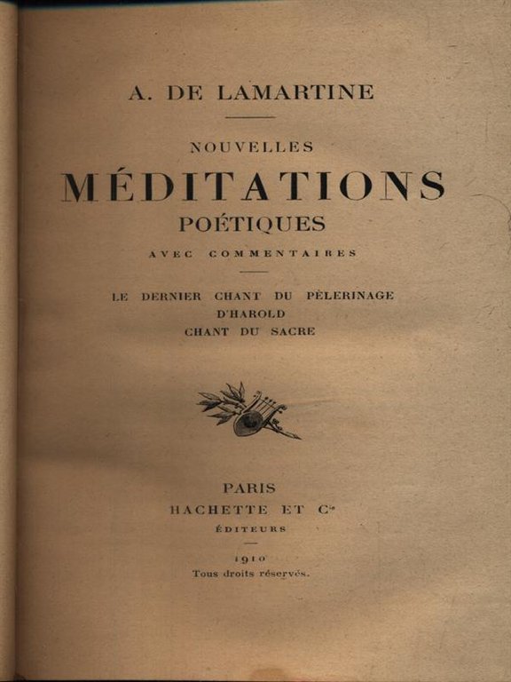 Nouvelles meditations poetiques