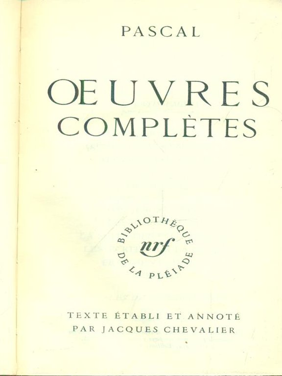 Oeuvres completes