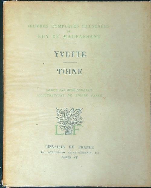 Oeuvres completes illustrees de Guy De Maupassant Tome V